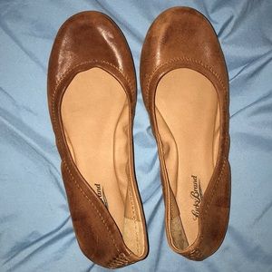 Brown Leather Lucky Brand Ballet Flats
